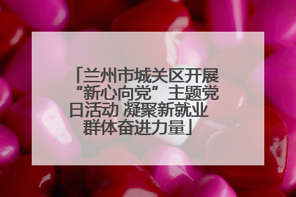 兰州市城关区开展“新心向党”主题党日活动 凝聚新就业群体奋进力量