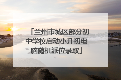 兰州市城区部分初中学校启动小升初电脑随机派位录取