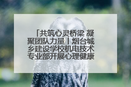 共筑心灵桥梁 凝聚团队力量丨烟台城乡建设学校机电技术专业部开展心理健康讲座及团辅活动