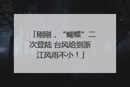 刚刚，“蝴蝶”二次登陆 台风给到浙江风雨不小！