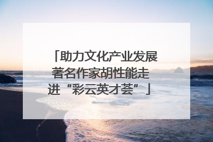 助力文化产业发展 著名作家胡性能走进“彩云英才荟”