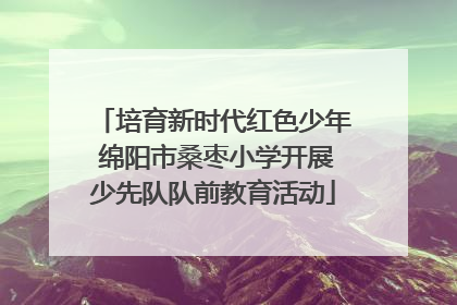 培育新时代红色少年 绵阳市桑枣小学开展少先队队前教育活动
