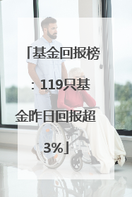 基金回报榜：119只基金昨日回报超3%