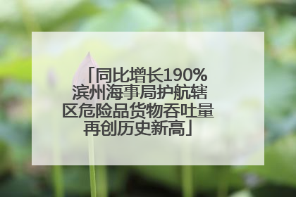 同比增长190% 滨州海事局护航辖区危险品货物吞吐量再创历史新高