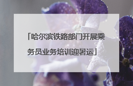 哈尔滨铁路部门开展乘务员业务培训迎暑运