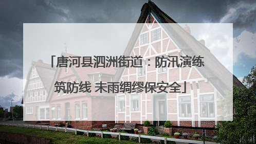 唐河县泗洲街道：防汛演练筑防线 未雨绸缪保安全