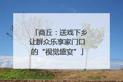 商丘：送戏下乡让群众乐享家门口的“视觉盛宴”