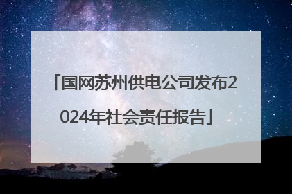 国网苏州供电公司发布2024年社会责任报告