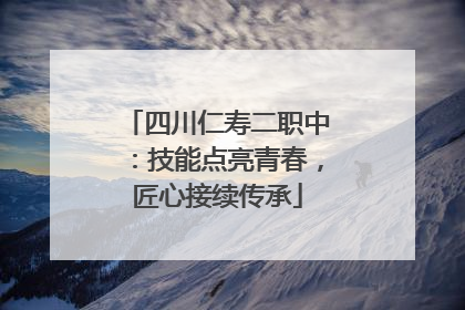四川仁寿二职中：技能点亮青春，匠心接续传承