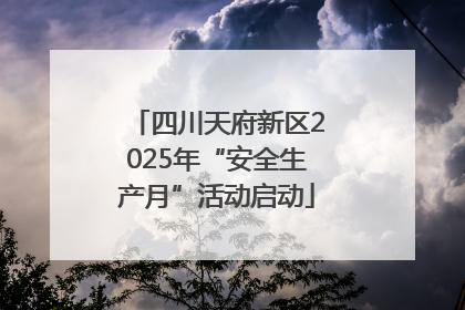 四川天府新区2025年“安全生产月”活动启动