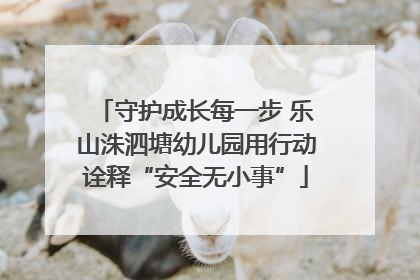 守护成长每一步 乐山洙泗塘幼儿园用行动诠释“安全无小事”