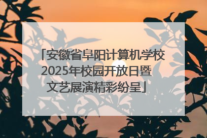 安徽省阜阳计算机学校2025年校园开放日暨文艺展演精彩纷呈
