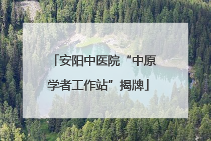 安阳中医院“中原学者工作站”揭牌