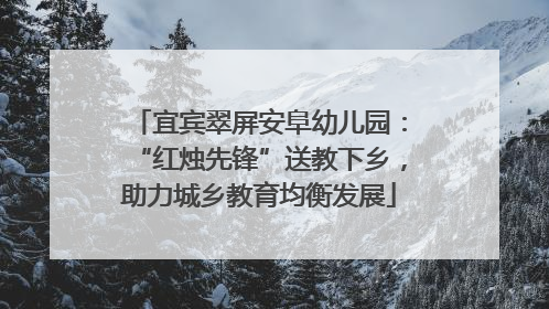 宜宾翠屏安阜幼儿园：“红烛先锋”送教下乡，助力城乡教育均衡发展