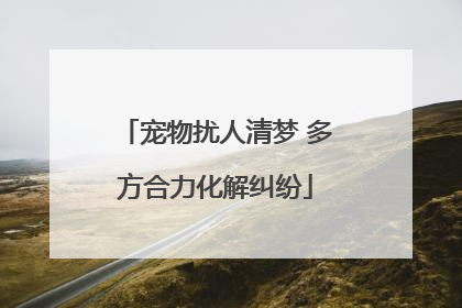 宠物扰人清梦 多方合力化解纠纷