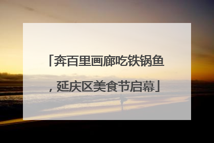 奔百里画廊吃铁锅鱼，延庆区美食节启幕