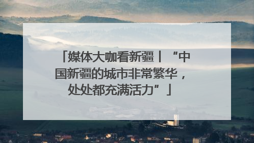媒体大咖看新疆丨“中国新疆的城市非常繁华，处处都充满活力”