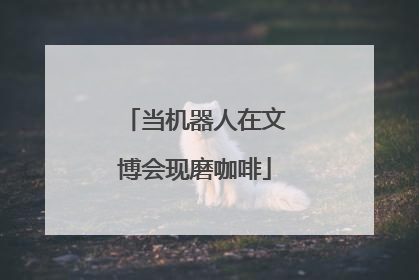 当机器人在文博会现磨咖啡