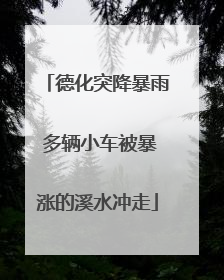 德化突降暴雨 多辆小车被暴涨的溪水冲走