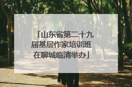 山东省第二十九届基层作家培训班在聊城临清举办