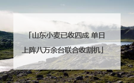 山东小麦已收四成 单日上阵八万余台联合收割机