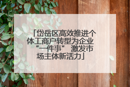 岱岳区高效推进个体工商户转型为企业“一件事” 激发市场主体新活力