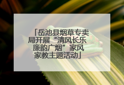 岳池县烟草专卖局开展“清风长乐 廉韵广烟”家风家教主题活动