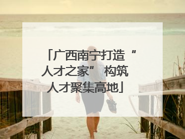 广西南宁打造“人才之家” 构筑人才聚集高地