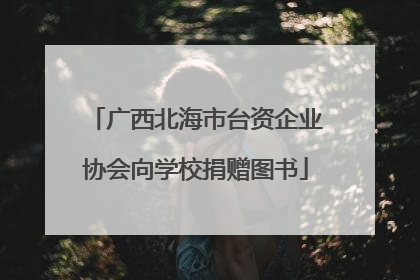 广西北海市台资企业协会向学校捐赠图书