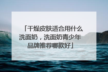 干燥皮肤适合用什么洗面奶，洗面奶青少年品牌推荐哪款好