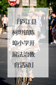 庐江县柯坦镇陈埠小学开展法治教育活动