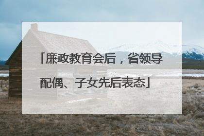 廉政教育会后，省领导配偶、子女先后表态