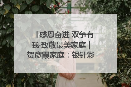 感恩奋进 双争有我·致敬最美家庭｜贺彦霞家庭：银针彩线绣出好日子