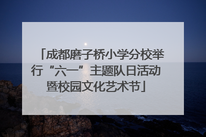 成都磨子桥小学分校举行“六一”主题队日活动暨校园文化艺术节