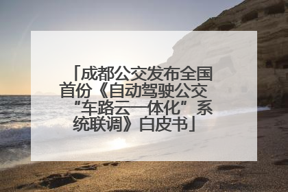 成都公交发布全国首份《自动驾驶公交“车路云一体化”系统联调》白皮书