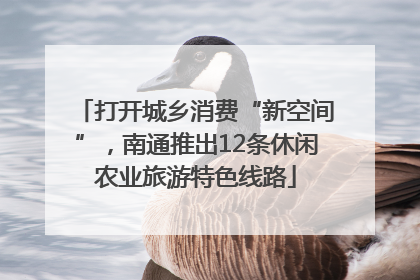 打开城乡消费“新空间”，南通推出12条休闲农业旅游特色线路