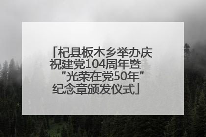 杞县板木乡举办庆祝建党104周年暨“光荣在党50年”纪念章颁发仪式