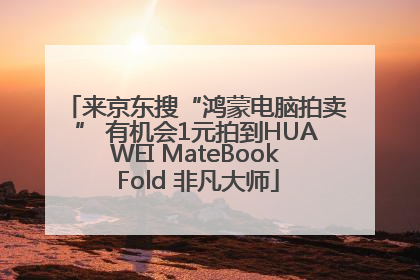 来京东搜“鸿蒙电脑拍卖” 有机会1元拍到HUAWEI MateBook Fold 非凡大师