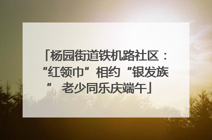 杨园街道铁机路社区：“红领巾”相约“银发族” 老少同乐庆端午