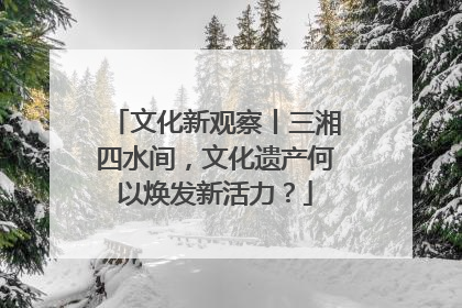 文化新观察丨三湘四水间，文化遗产何以焕发新活力？