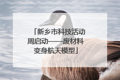 新乡市科技活动周启动——废材料变身航天模型