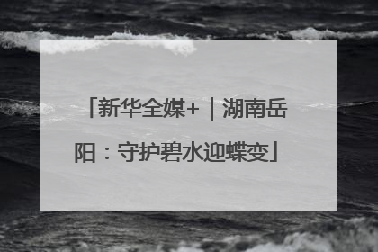 新华全媒+｜湖南岳阳：守护碧水迎蝶变