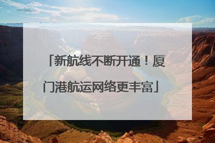新航线不断开通！厦门港航运网络更丰富