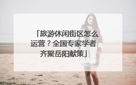 旅游休闲街区怎么运营？全国专家学者齐聚岳阳献策
