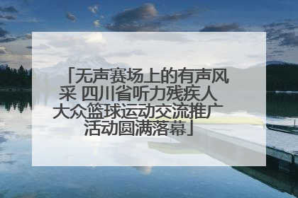 无声赛场上的有声风采 四川省听力残疾人大众篮球运动交流推广活动圆满落幕