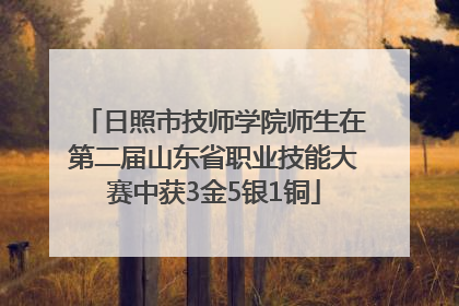 日照市技师学院师生在第二届山东省职业技能大赛中获3金5银1铜