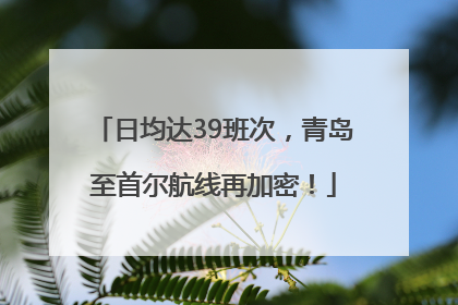 日均达39班次，青岛至首尔航线再加密！