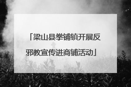 梁山县拳铺镇开展反邪教宣传进商铺活动