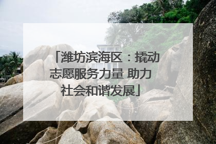 潍坊滨海区：撬动志愿服务力量 助力社会和谐发展