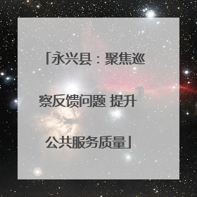 永兴县：聚焦巡察反馈问题 提升公共服务质量